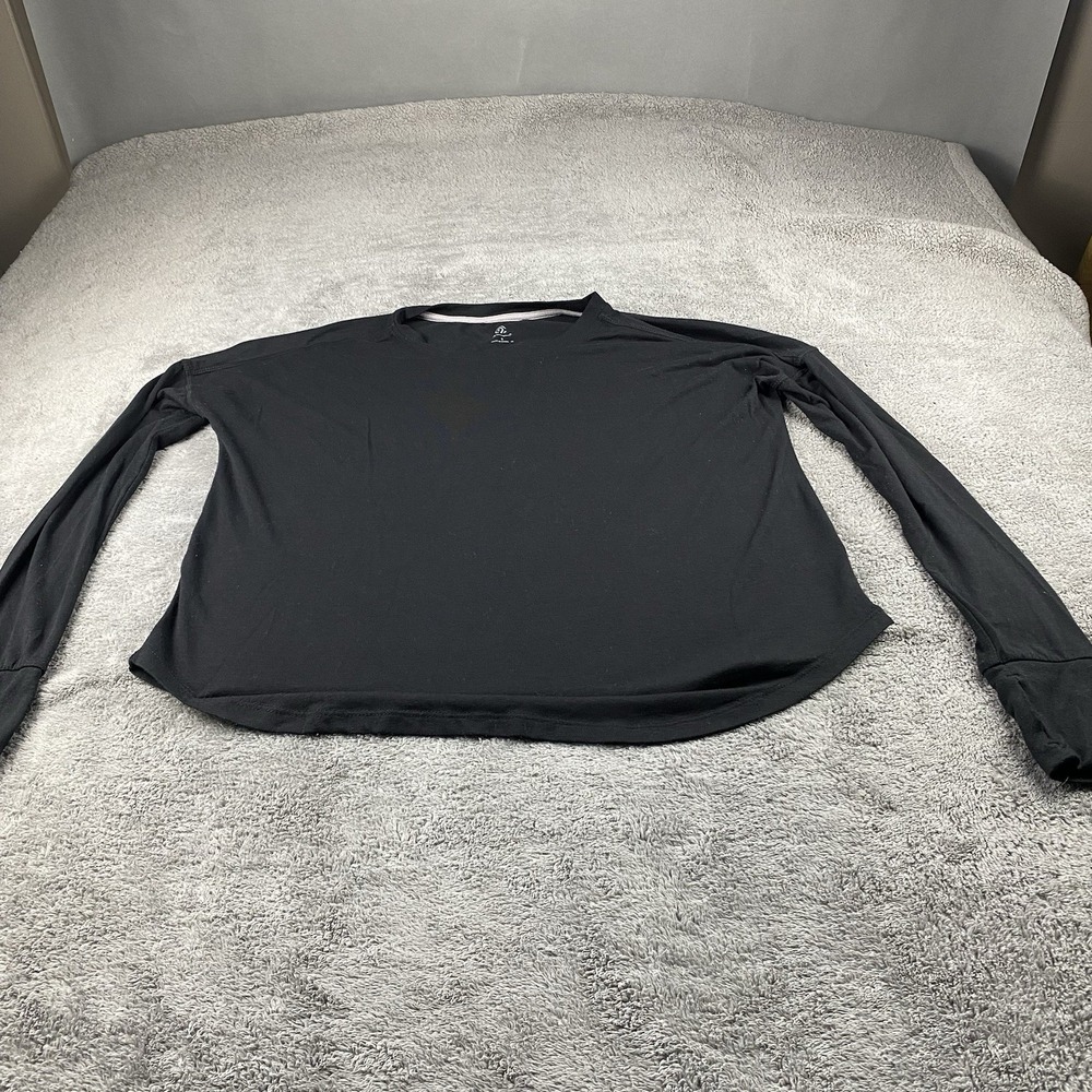 Champion Shirt Womens Small Black‎ Long Sleeve